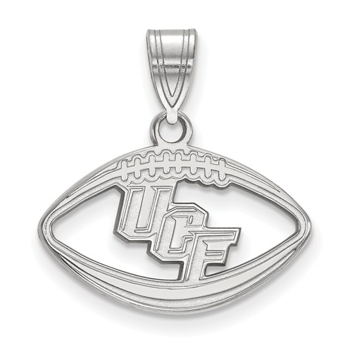 University of Central Florida Football Pendant 3/4in Sterling Silver