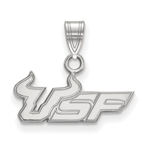 Sterling Silver University of South Florida USF Charm 3/8in