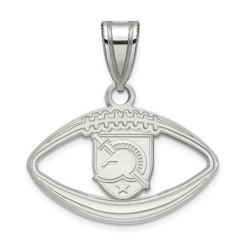 United States Military Academy Football Pendant 3/4in Sterling Silver