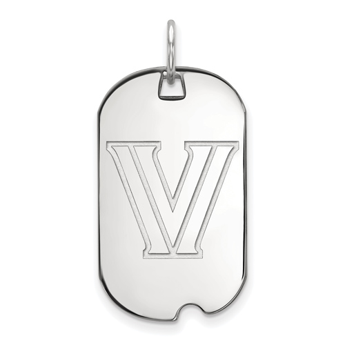 Villanova University Small Dog Tag 14k White Gold