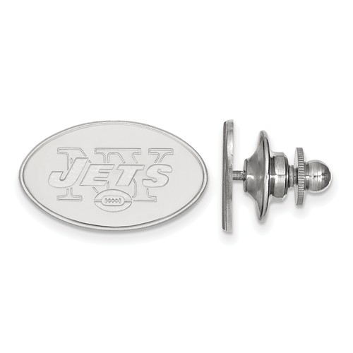14k White Gold New York Jets Lapel Pin