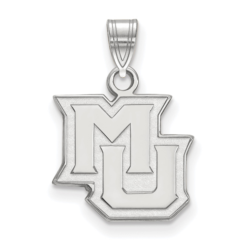 Marquette University MU Pendant Small 14k White Gold