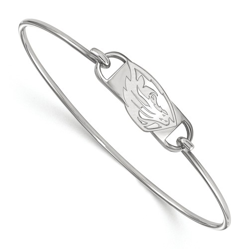 Sterling Silver 7in University of Oregon Small Center Wire Bangle