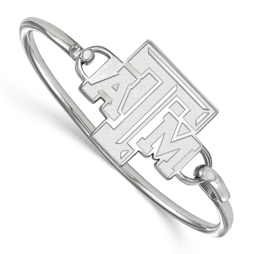 Sterling Silver 7in Texas A&M University Bangle Bracelet