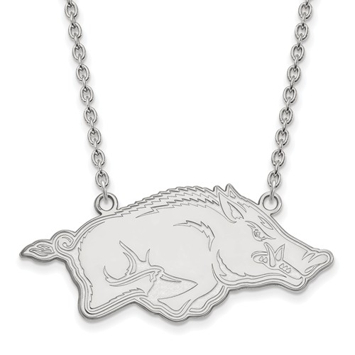 Sterling Silver University of Arkansas Razorback Necklace