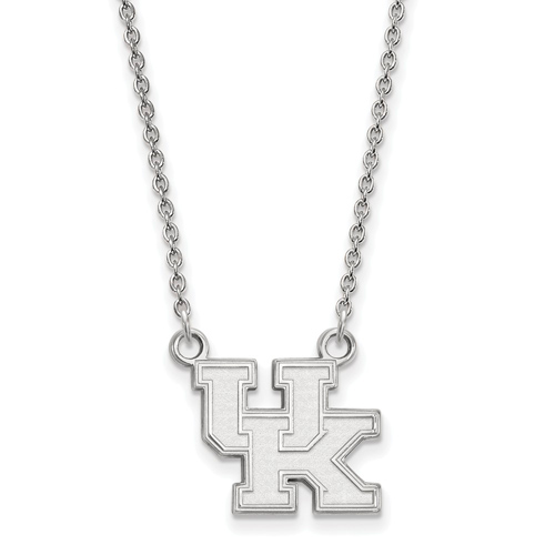 University of Kentucky UK Pendant Necklace Small 10k White Gold