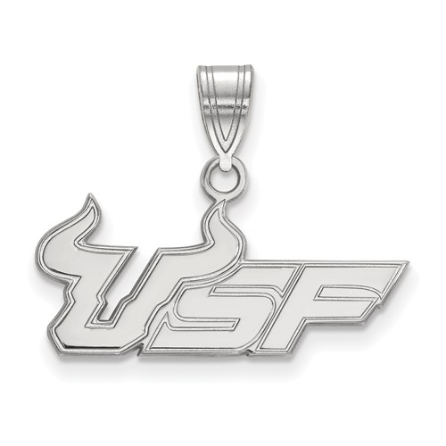 Sterling Silver University of South Florida USF Pendant 5/8in