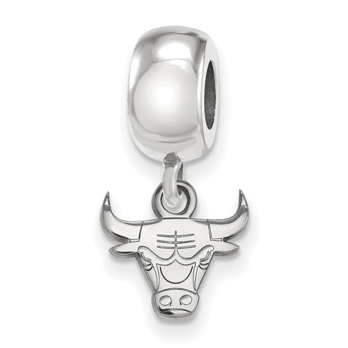 Sterling Silver Chicago Bulls Small Dangle Bead