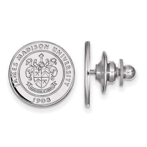 14k White Gold James Madison University Crest Lapel Pin