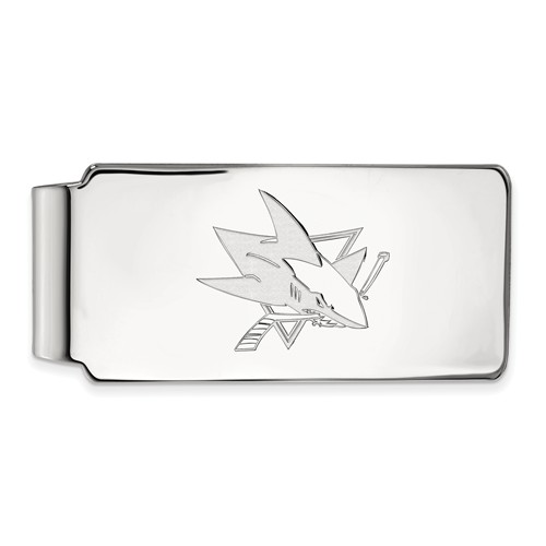 14k White Gold San Jose Sharks Money Clip