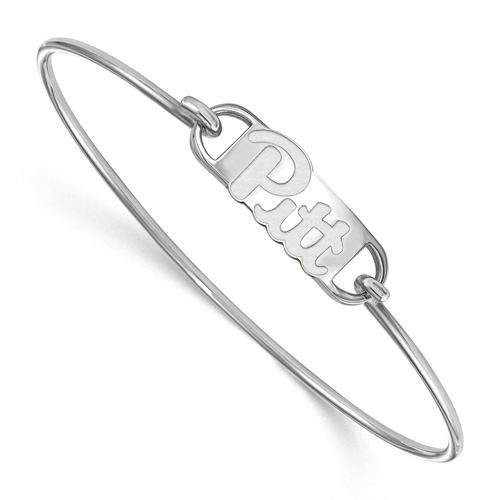 Sterling Silver 7in University of Pittsburgh Small Center Wire Bangle