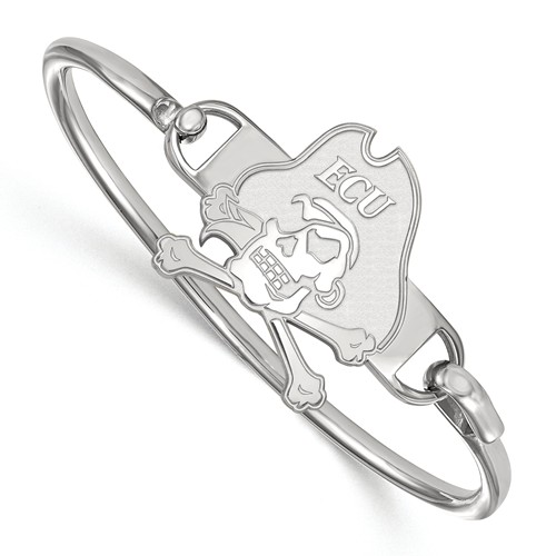 Sterling Silver 8in East Carolina University Bangle