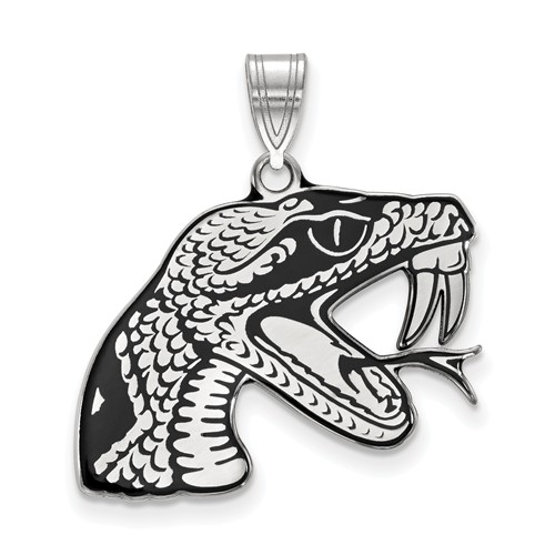 Sterling Silver Florida A&M University Rattlers Enamel Pendant