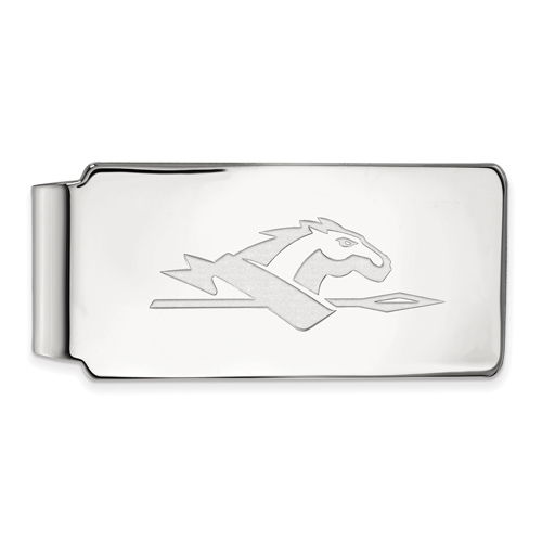 10k White Gold Longwood University Money Clip