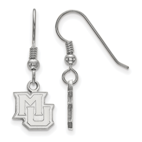 Marquette University Extra Small Dangle Earrings Sterling Silver