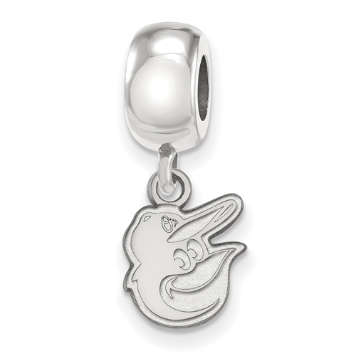 Sterling Silver Baltimore Orioles Extra Small Bead Charm Dangle
