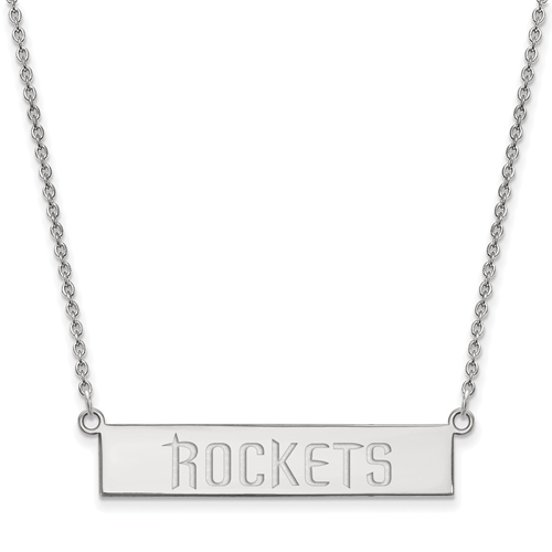 Sterling Silver Houston Rockets Bar Necklace