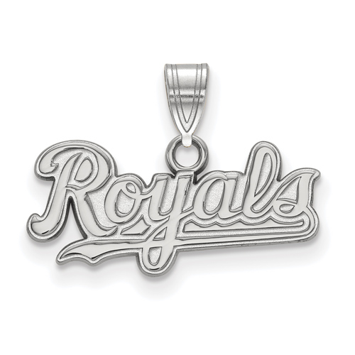 10kt White Gold 3/8in Kansas City Royals Pendant