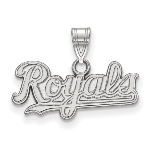 14kt White Gold 3/8in Kansas City Royals Pendant