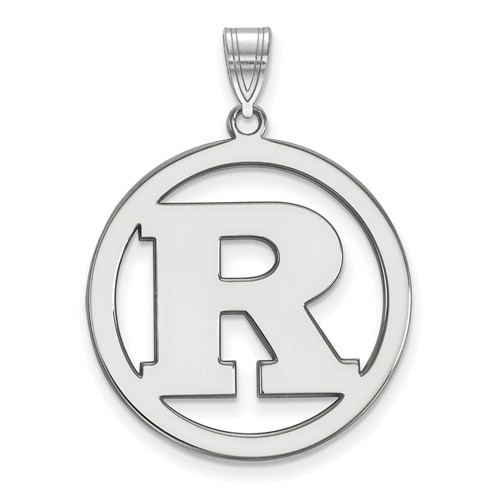 Sterling Silver Rutgers University Circle Pendant 1in