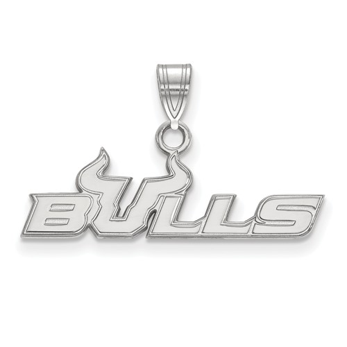 Sterling Silver University of South Florida BULLS Charm 3/8in