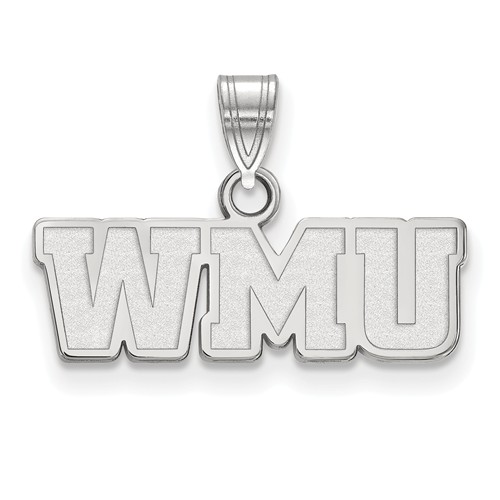 14k White Gold Western Michigan University WMU Charm