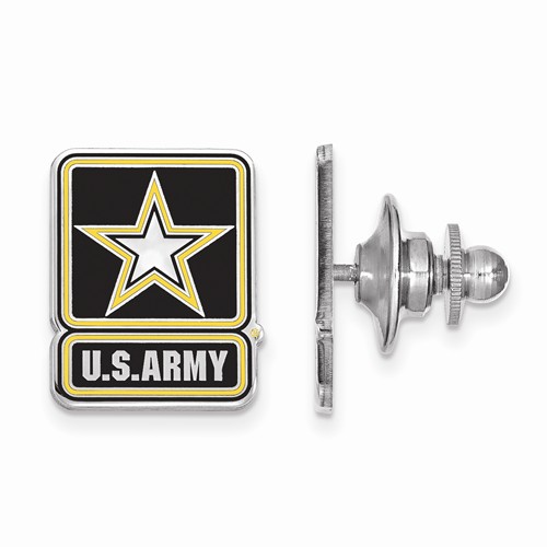 Sterling Silver United States Army Epoxy Lapel Pin