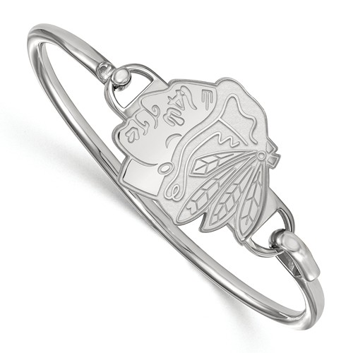 Sterling Silver 7in Chicago Blackhawks Bangle