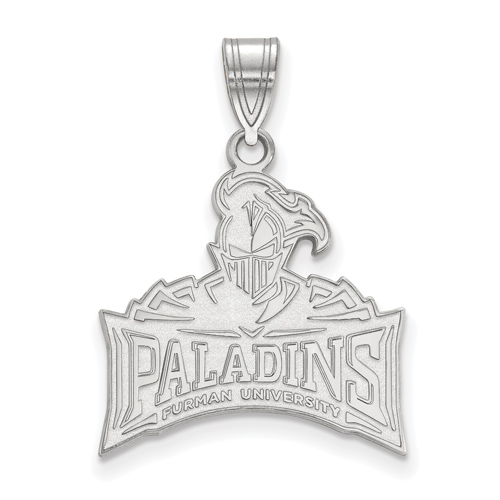 Sterling Silver 3/4in Furman University Paladins Pendant