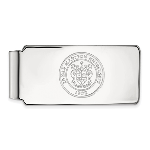 10k White Gold James Madison University Money Clip