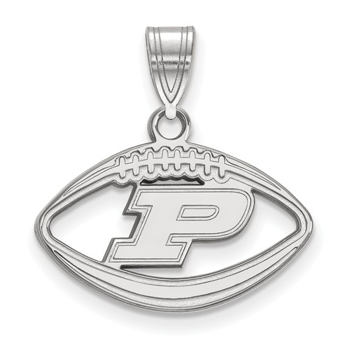Sterling Silver Purdue University Football Pendant