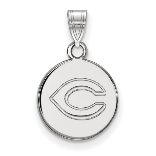 Sterling Silver 1/2in Round Cincinnati Reds Pendant