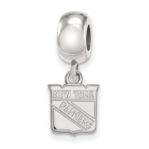 New York Rangers Small Dangle Bead Sterling Silver