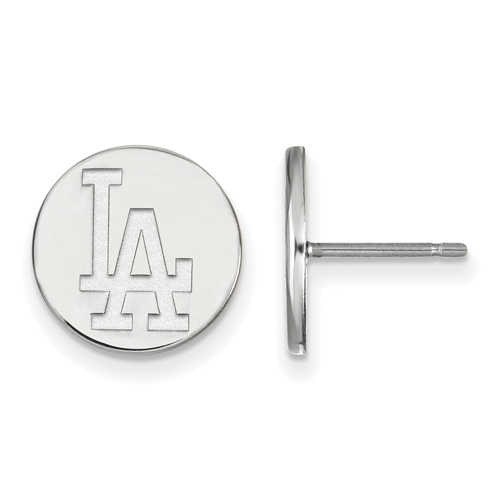 Sterling Silver Los Angeles Dodgers Logo Post Earrings