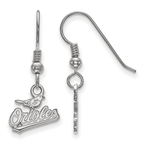 Sterling Silver Baltimore Orioles Extra Small Dangle Earrings
