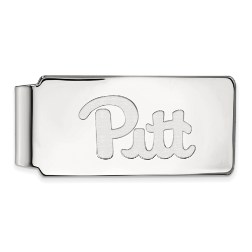 10k White Gold University of Pittsburgh Pitt Money Clip