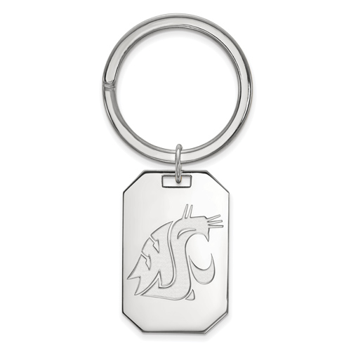 Sterling Silver Washington State University Key Chain