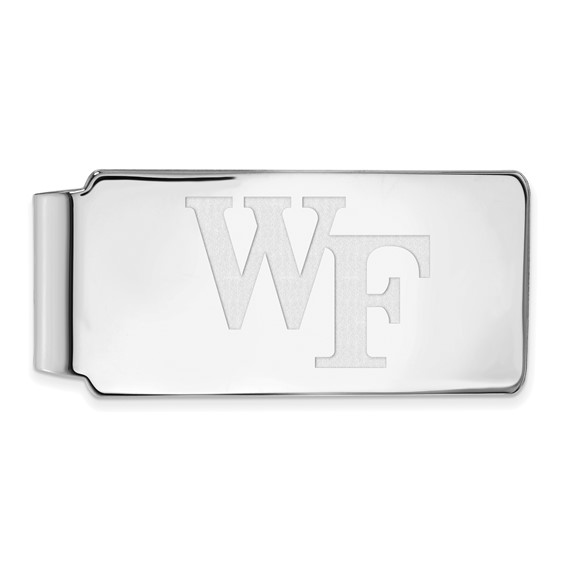 Wake Forest University Money Clip 14k White Gold