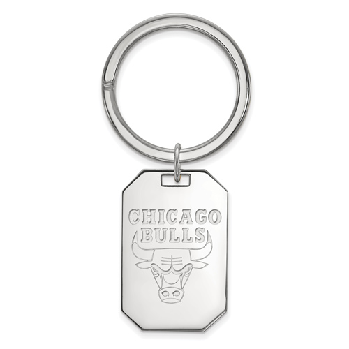 Sterling Silver Chicago Bulls Key Chain 