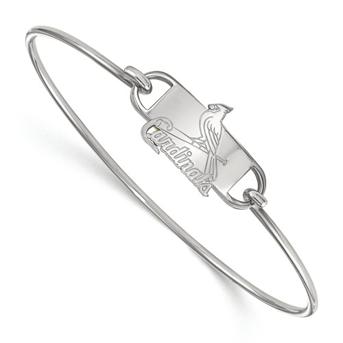 Sterling Silver St. Louis Cardinals Wire Bangle Bracelet