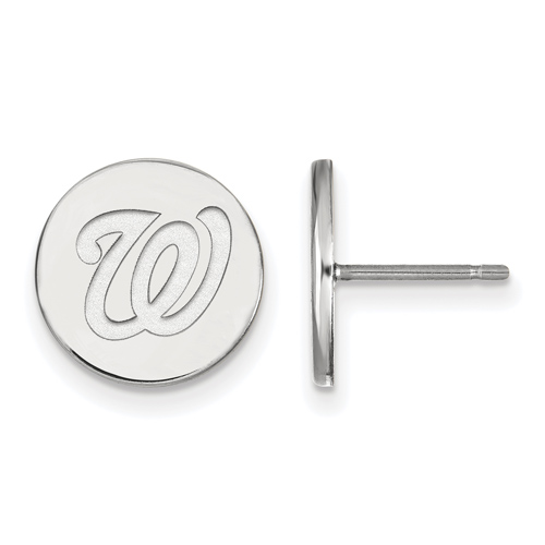 Sterling Silver Washington Nationals Small Post Earrings