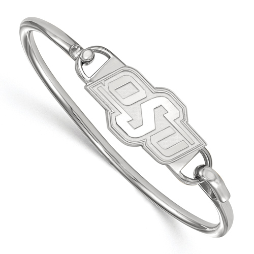 Sterling Silver 6in Oklahoma State University Bangle