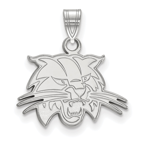 Ohio University Bobcat Pendant 1/2in 14k White Gold