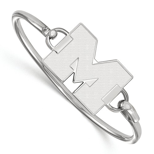 Sterling Silver 8in University of Michigan Bangle