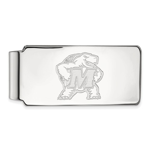 Sterling Silver University of Maryland Terrapin Money Clip