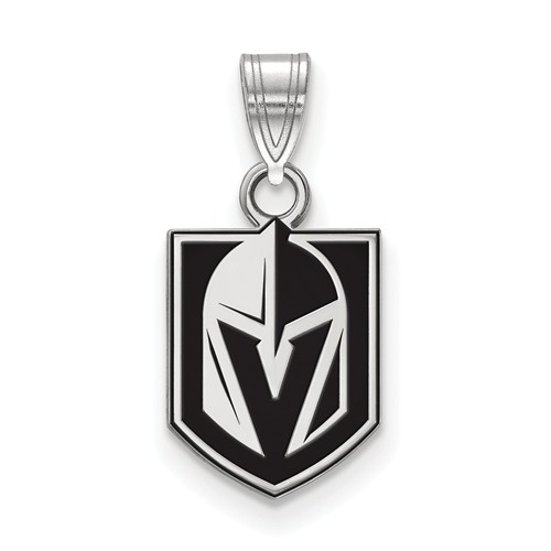 Vegas Golden Knights Enamel Pendant 1/2in Sterling Silver