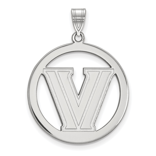 Villanova University Circle Pendant 1in Sterling Silver 