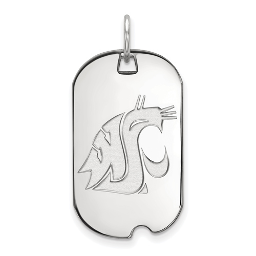 Sterling Silver Washington State University Small Dog Tag