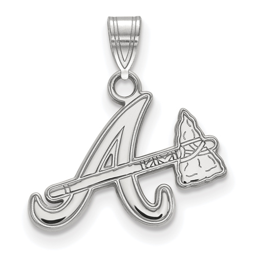 Sterling Silver 1/2in Atlanta Braves Tomahawk A Pendant