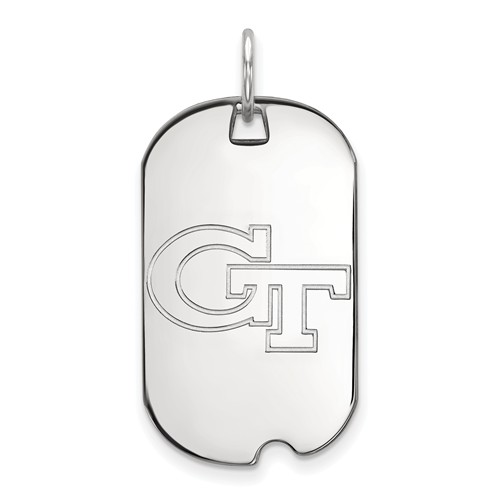 Sterling Silver Georgia Tech Small Dog Tag